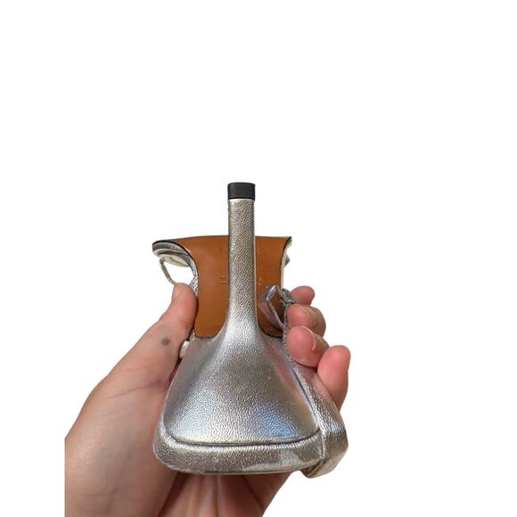 FRAME Metallic Silver Le Addison Strappy Square Toe Stiletto Sandal EU38 ~US7.5 - Picture 6 of 10